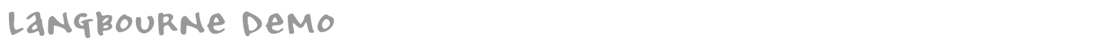 Langbourne font preview